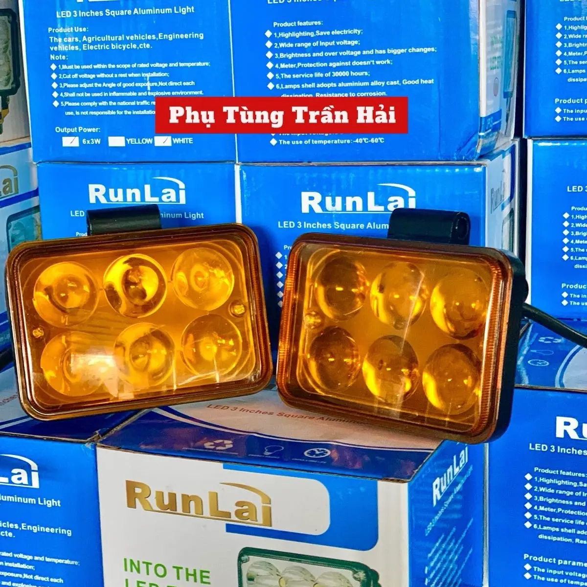 Đèn leb RUNLAI 6 bóng ánh sáng vàng, trắng ( giá 1 cái)