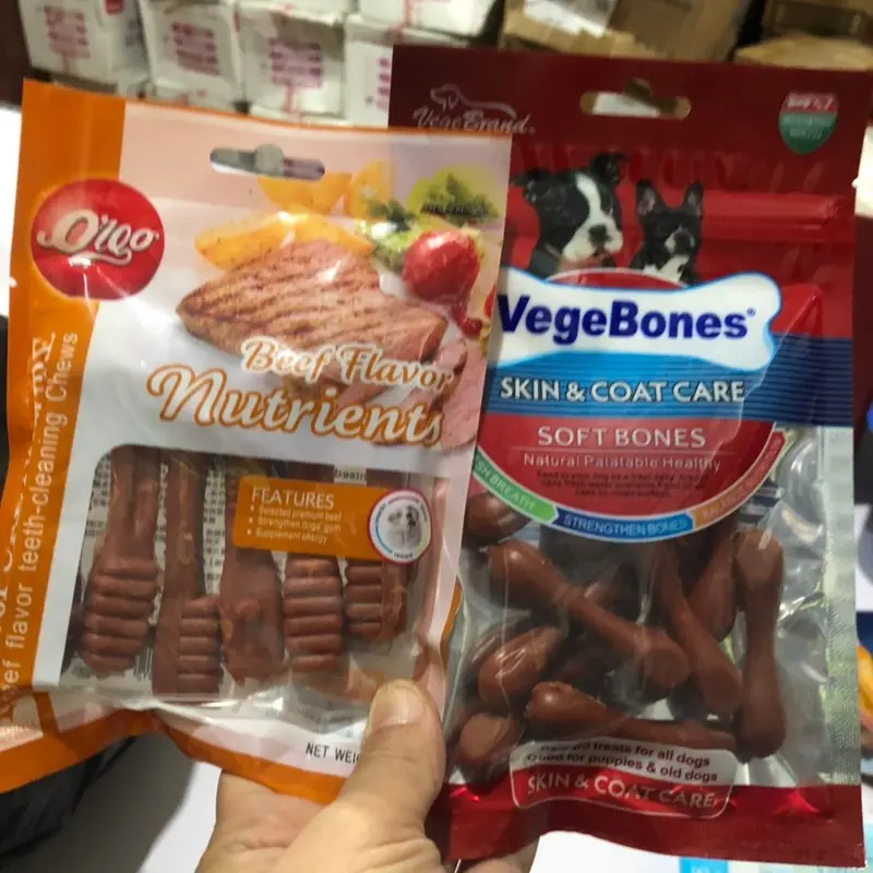 XƯƠNG THƯỞNG VEGEBONE CHO CHÓ SIÊU NGON 60GR,xương gặm sạch răng chó mèo bánh thưởng ăn vặt cho chó mèo 7