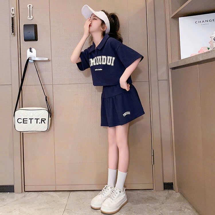 Sét váy thể thao  bé gái từ 17-45kg, đồ bộ bé gái 4-14 tuổi bộ sét váy thể thao    ,nữ tính, quần áo trẻ em xinh xắn đáng yêu , thể thao