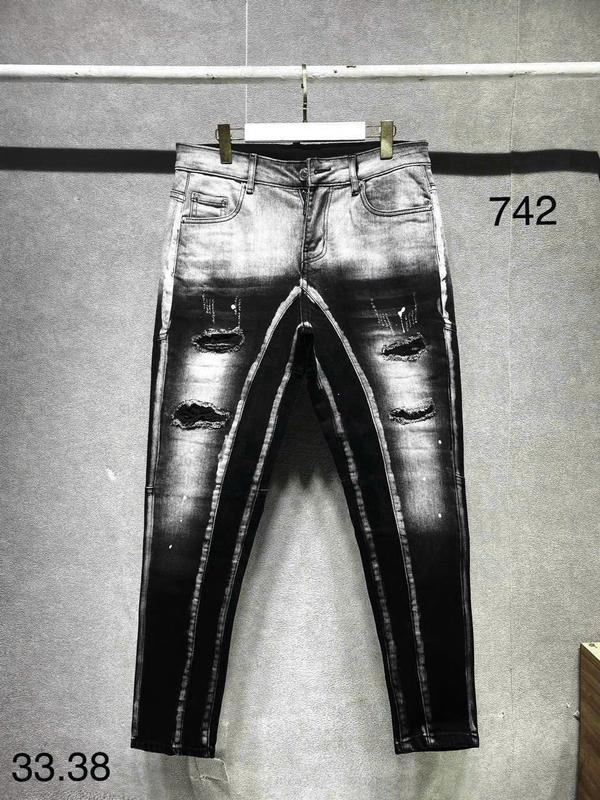 Q742 Quần jean dài nam đen wash 2 đáy rách xước,loang màu chất bò co giãn tốt mẫu mới phong cách trẻ trung năng động hottrend boy phố