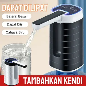 Pompa Galon USB Portable, Dispenser Air Elektrik Praktis Tanpa Tumpah untuk Travel & Kantor - Charger Type-C, Otomatis Mati, Anti Tumpah