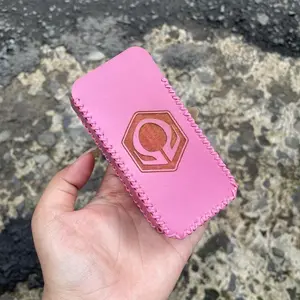 Pouch Case V3 Laser Pink Benang Pink Leather Sleeve Vimet V3 Hex