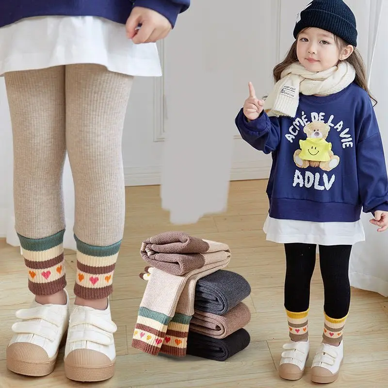 Quần dài lót lông cho bé siêu ấm chất len tăm đanh lì co giãn mềm mại, quần legging cho bé lót nỉ siêu ấm