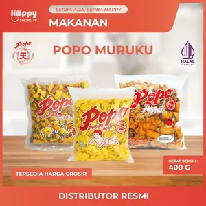 POPO Muruku 400gr Cemilan Malaysia Rasa Ikan / Happy Hour / Sweet Spicy Halal