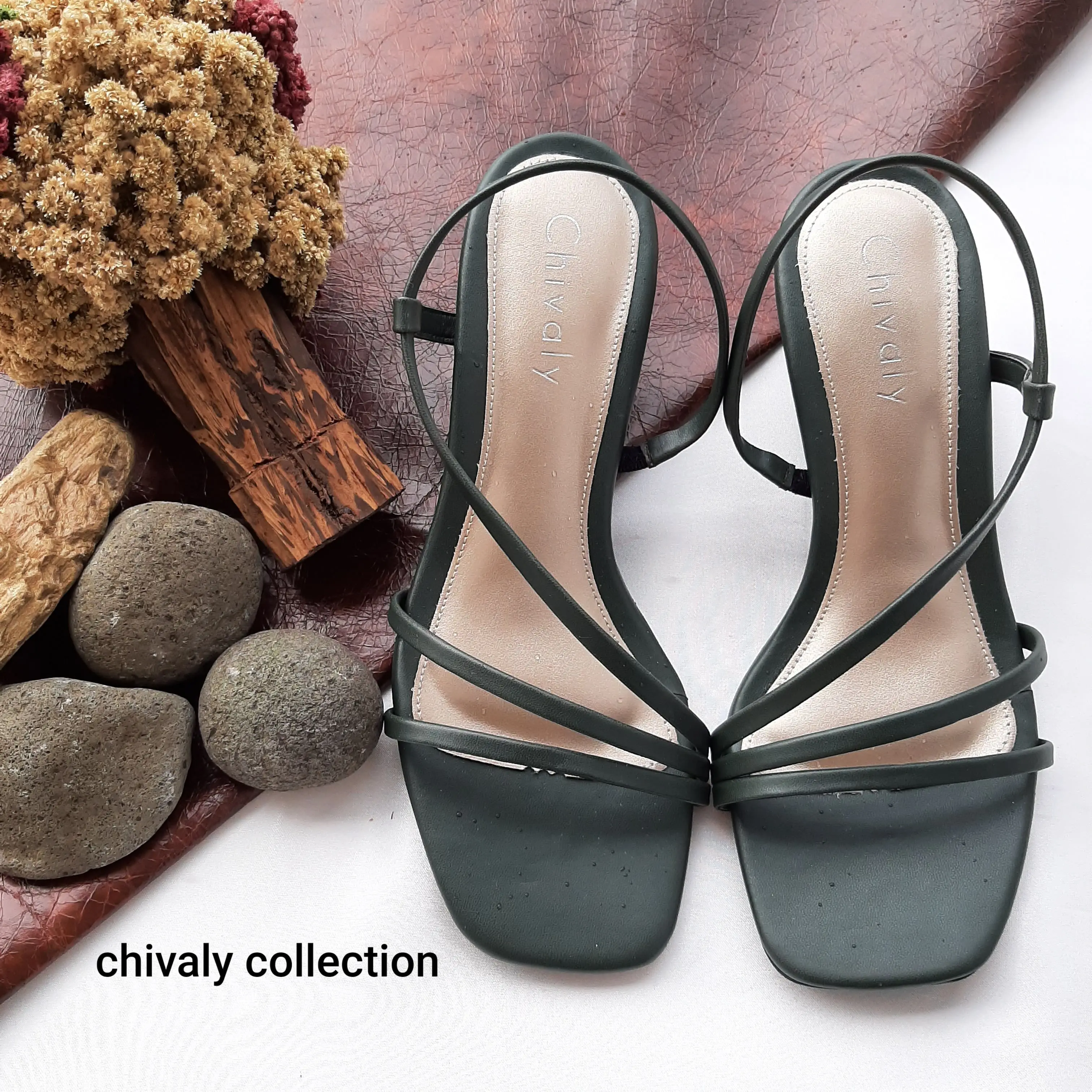 CHIVALY Nova Sepatu Wanita Heels 5 Cm Sandal Sendal