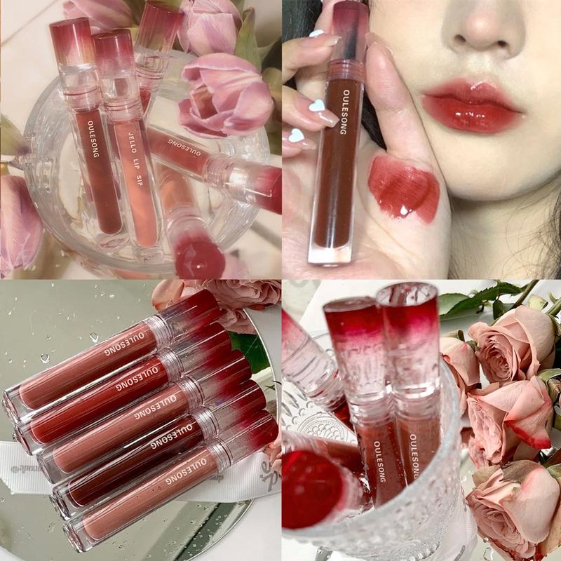 Son Kem Màu Dưỡng Ẩm Lâu Trôi OULESONG Son Kem Nhẹ Khỏa Thân Nuôi Dưỡng Không Thấm Nước Son Kem