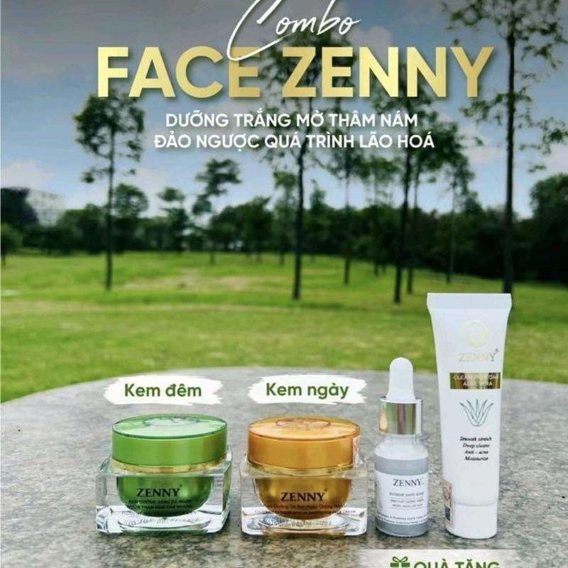 Bộ kem Zenny ngày và đêm tặng kèm serum và sữa rửa mặt hỗ trợ trắng da mờ nám