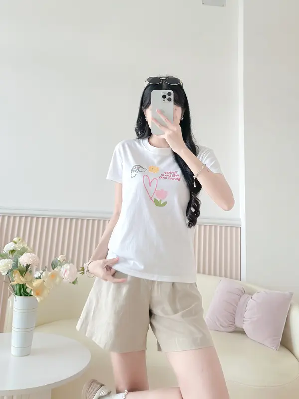 Áo Thun BabyTee - Form vừa cổ tròn - Hình Họa Tiết Năng Lượng - Cotton 2 chiều 240GSM 6