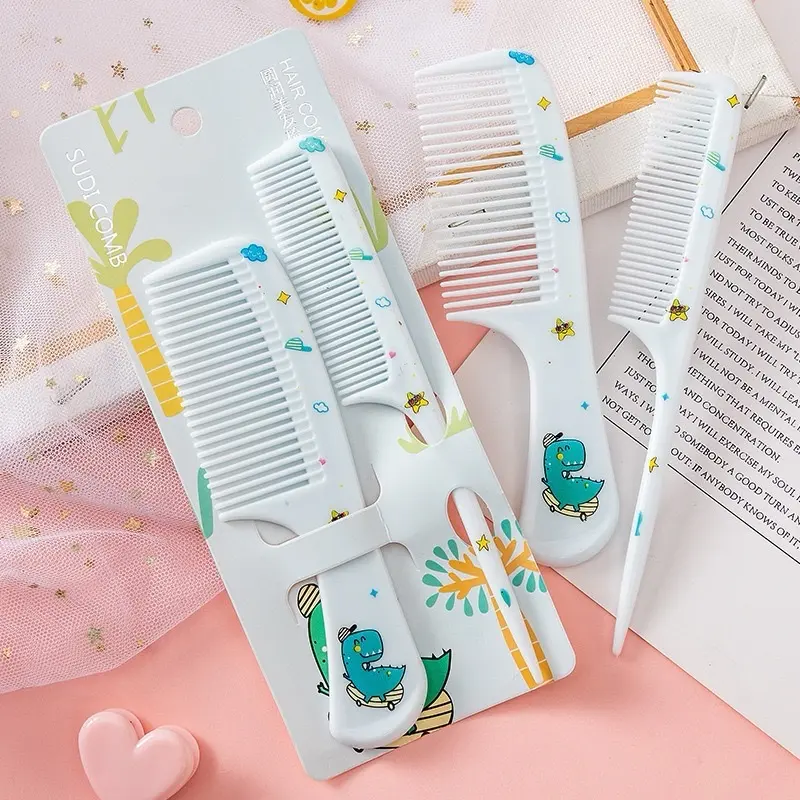 Sét 2 lược chải tóc cho bé với hoạ tiết hoạt hình dễ thương - Hoa Nữ Voi 5