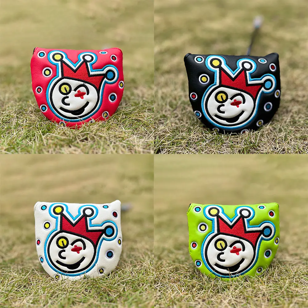 [Cameron] Golf Putter Protective Case Iron Bar Semicircle Straight Bar Golf Embroidery Ball Head Protection Sleeve Qgt24119