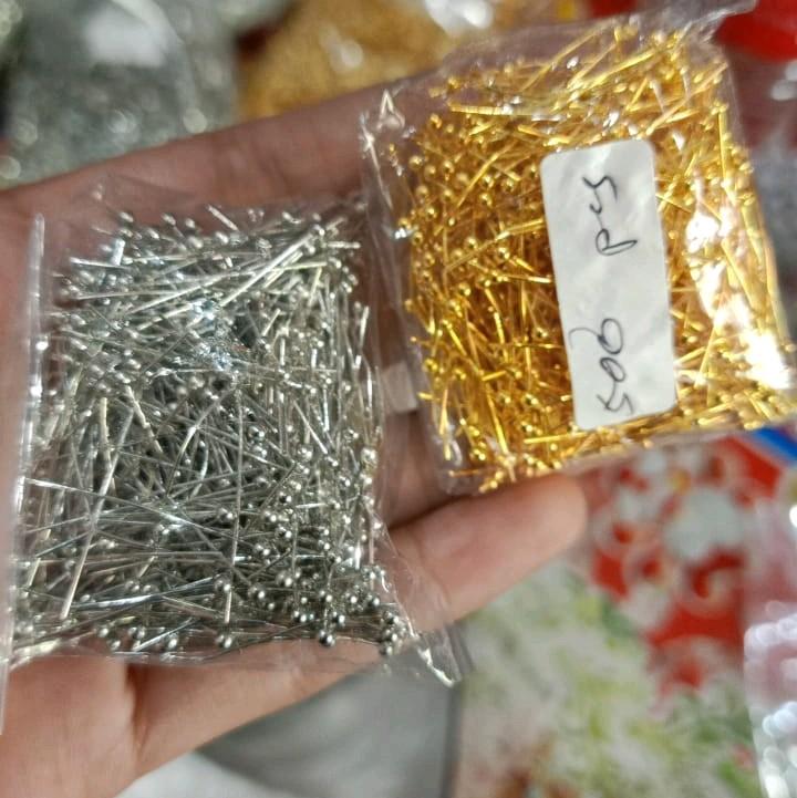 500pcs paku pentul gold silver ukuran 2,5 cm bukan JARUM PENTUL - Shop ...