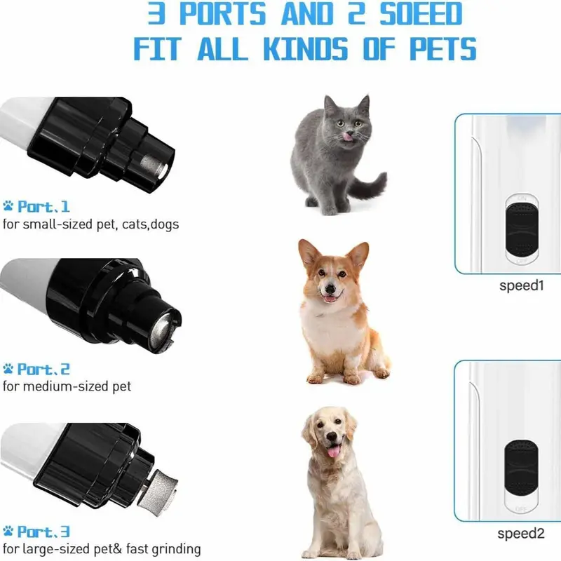 Pet Electric Nail Trimmer, 1 Box Pet Nail Polisher & Accessories, Rechargeable Pet Nail Clipper, Professional Dog & Cat Grooming Tool,  Funky Bedroom Accessories 7