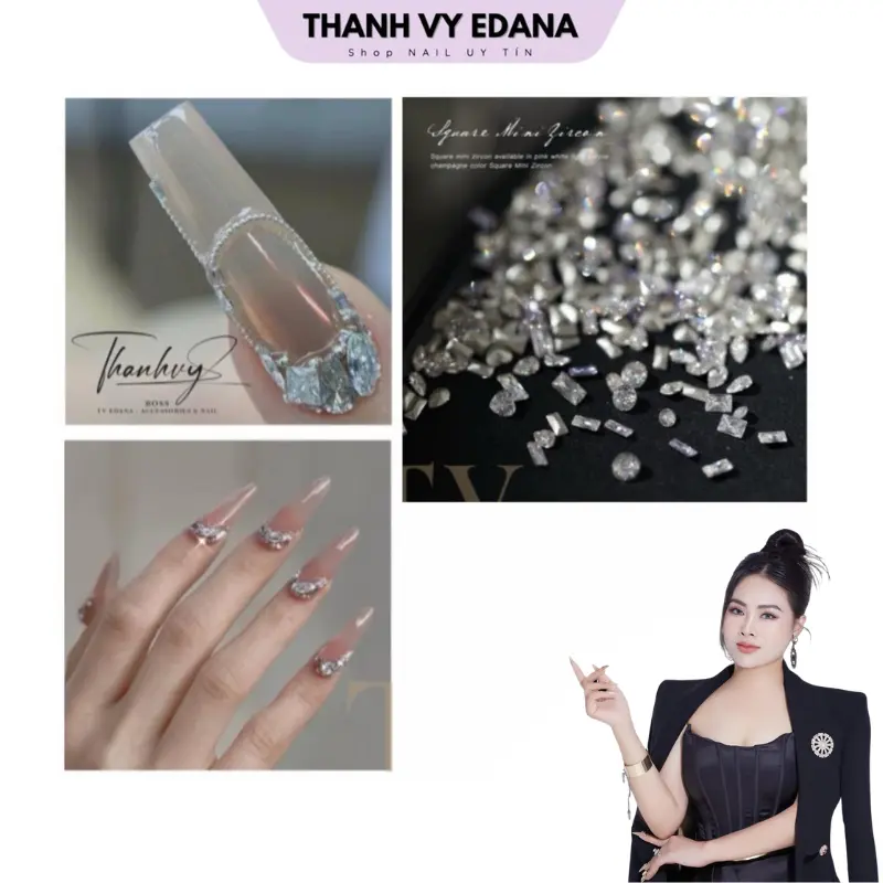 Đá khối mini DIAMOND mix nhiều hình  [THANH VY EDANA]