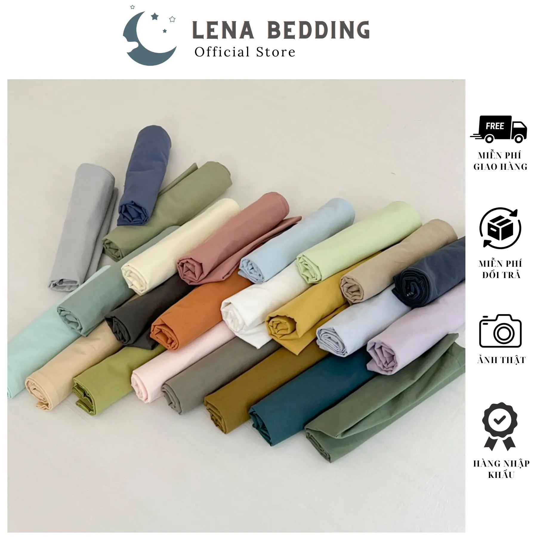 Vỏ gối ôm màu theo set chăn ga khách hàng đã mua (Hoặc màu tùy chọn)