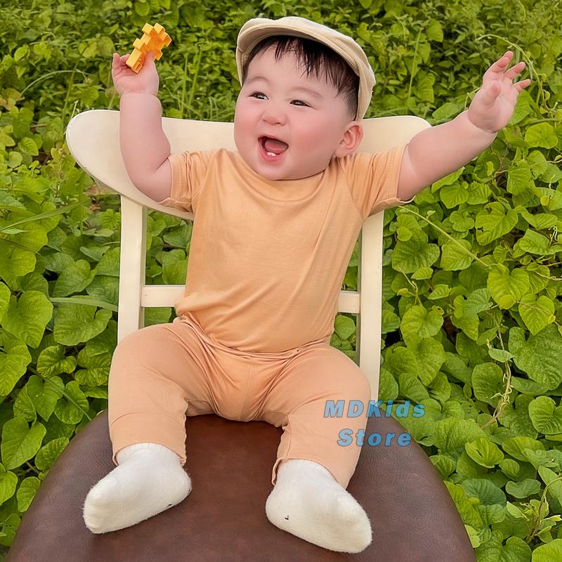 BỘ TAY NGắN QUẦN DÀI Thun Lạnh Cho Bé Trai Bé Gái 5-20kg MDKids
