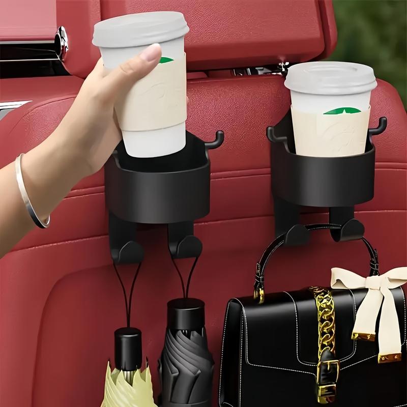 Product Introduction of Car Seat Back Cup Holder, Multifunctional Car Seat Back Hanging Hook, Drink Cup Holder with Storage Hook for Car Interior 0