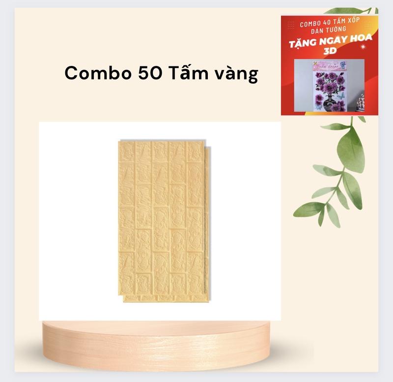 Product Introduction of Combo 50 tấm xốp dán tường đủ màu kt 70x40 ( Tặng hoa ) 6