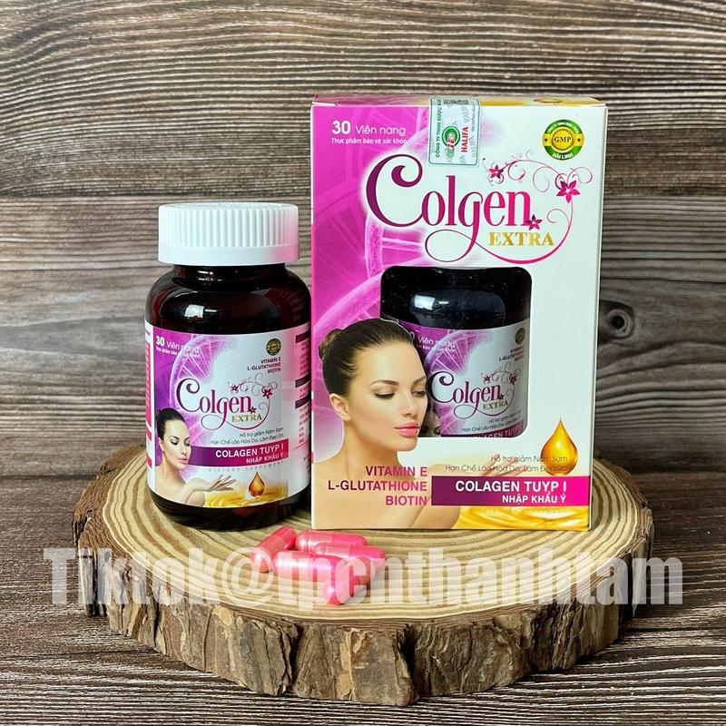 Viên uống COLAGEN hổ trợ đẹp da - Hộp 30 Viên ( Hồng HL )