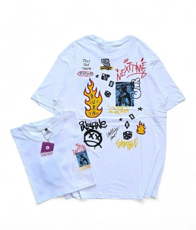 Baju Distro StreetWear ORIGINAL SEVENKEY NEXTTIME TERBARU TERLARIS Lengan Pendek Pria Wanita Tebal 2
