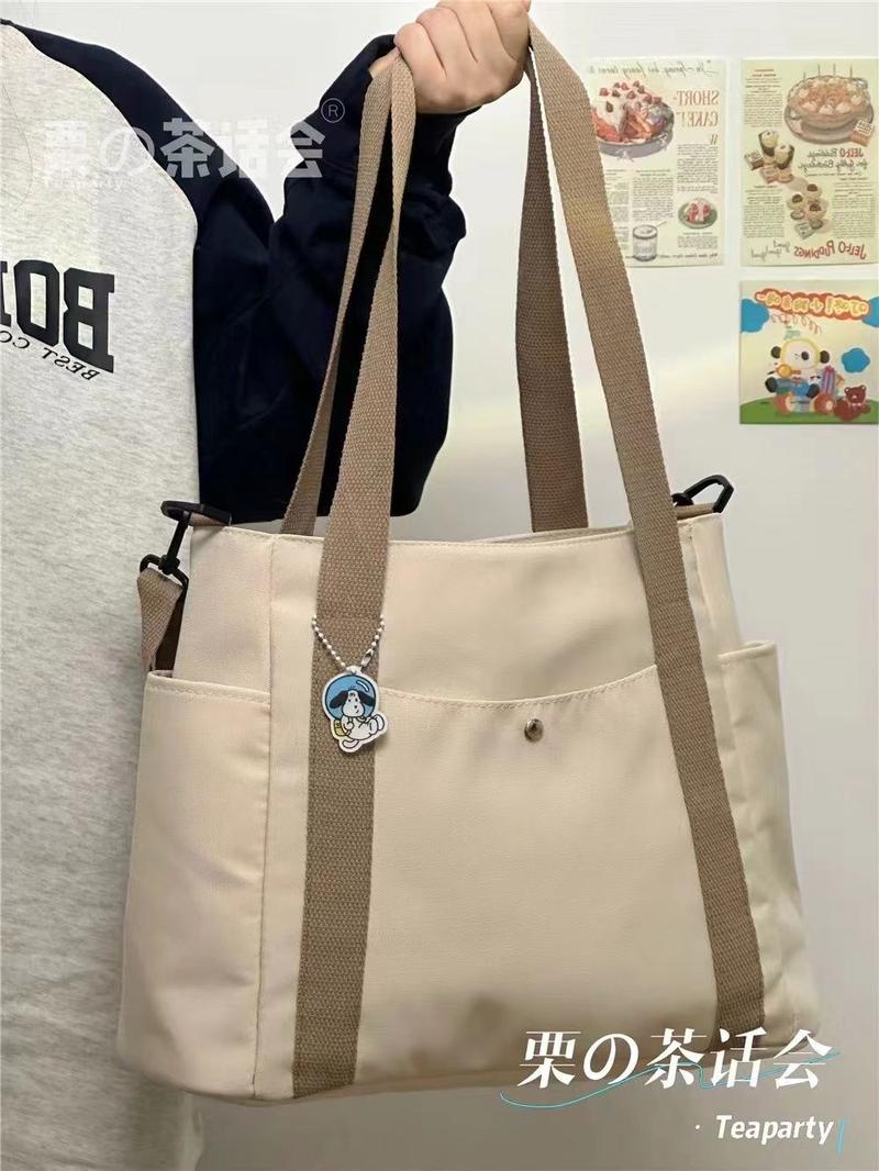 Product Introduction of Canvas Bag Women's New Large Capacity Fashion All-Match Shoulder Bag Tote Bag for Work Commuter Bag Korean Style Crossbody Bag 9