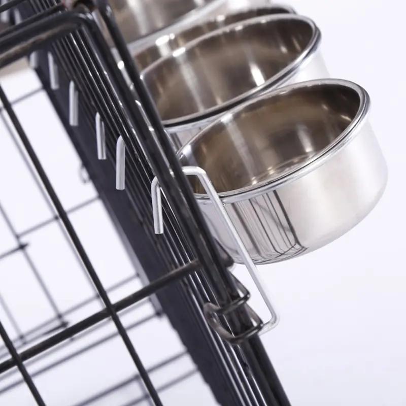 Lồng Móc Treo Bằng Thép Không Gỉ, Protable, Thích Hợp Cho Cốc, Bát Thức Ăn Và Nước Du Lịch, Bát Cho Ăn Treo Dụng Cụ Cho Thú Cưng Cho Ăn, Văn Phòng Phẩm, Bát Cho Chó, Móc Treo 3