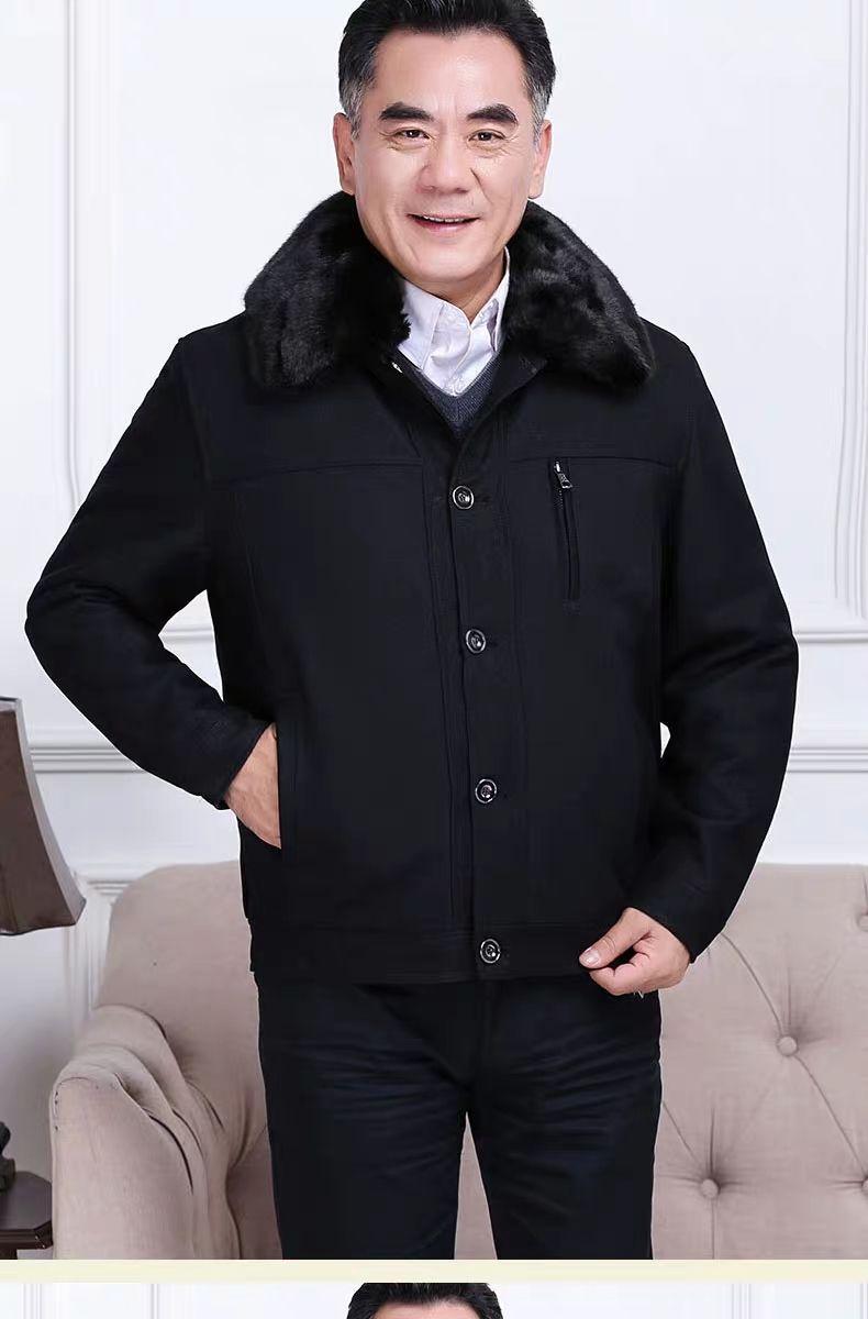 Product Introduction of Quần Áo Mùa Đông Cho Bố Trung Niên Và Người Già, Quần Áo Cotton Cho Nam, Áo Khoác Nhung Dày Có Đệm Cho Người Già， Menswear， Jacket， Dài Tay 7