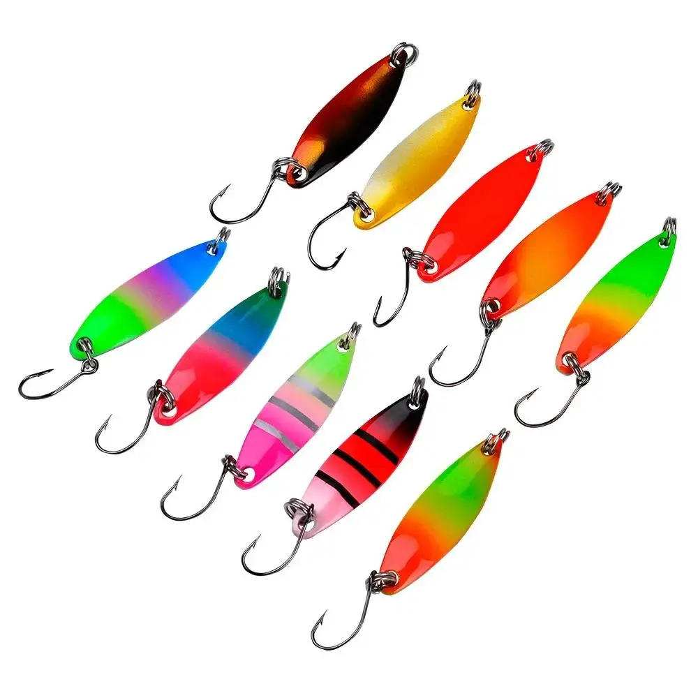 1pc 2.1g/3cm 3.3g/3.5cm Spinner Trout Bait Metal Spoon Fishing Lure Jig Hook Wobbler Casting Jigging Tackle Accessories Chub