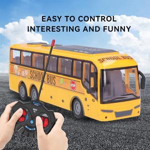 RC Bus Toys Kids Boy Girl Push Pull Large Size School Bus Vehicle Mainan Bas