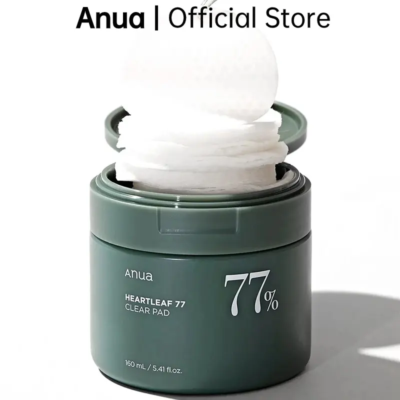 [Ships within 48 hours]Anua Heartleaf 77% Toner Pad Exfoliating Ance Pimple And Blackhead Remover Pore Minimizer Pad 160ML