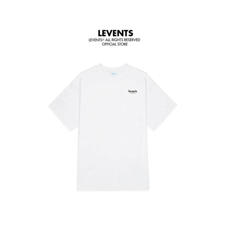 Áo Thun Levents Mini Popular Logo White 100% Cotton Unisex T-shirt Oversized