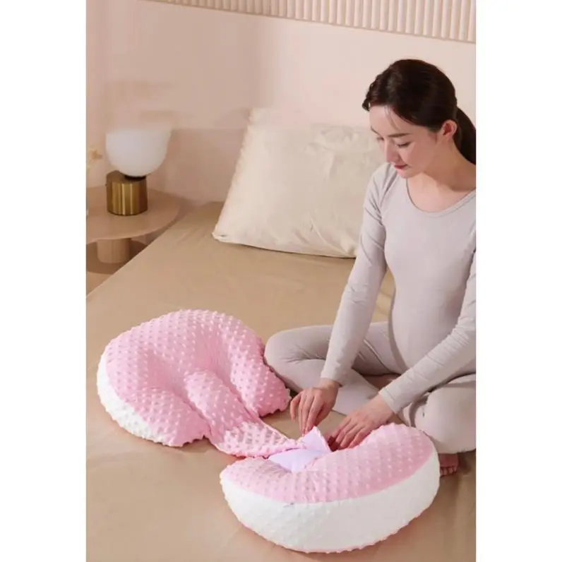 Gối bầu cánh tiên cao cấp vải nhung Hàn Quốc giảm đau lưng cho mẹ bầu 5