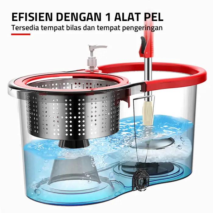 GM Bear Alat Pel Lantai Praktis 1018 - Ultra Spin Mop Aclima Black 2