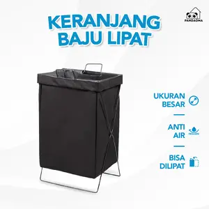 Pandaoma Laundry Bag Keranjang Pakaian Kotor Keranjang Baju Lipat Tempat Cucian Baju