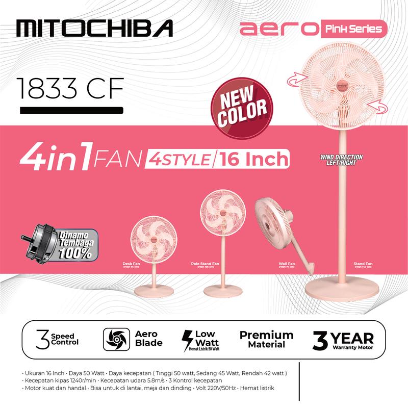 Product Introduction of MITOCHIBA Kipas Angin Multi fungsi 4 in 1 - 1833CF - 16" 0