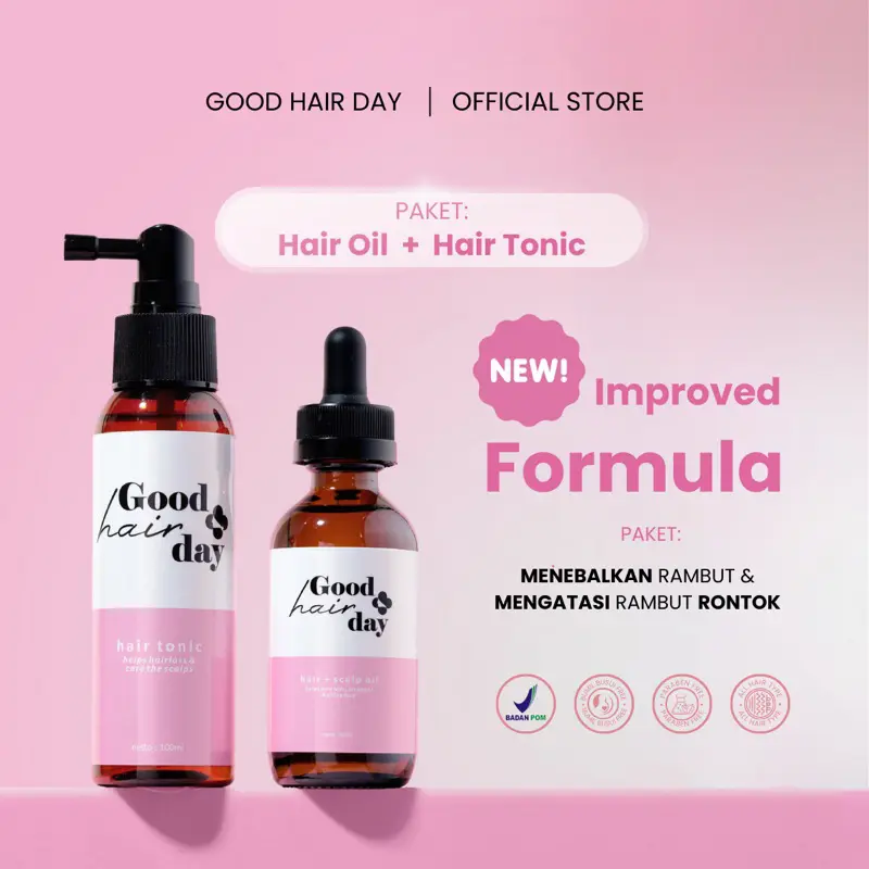 Good Hair Day oil & Hair tonic - Penumbuh Rambut & Anti Rontok ORIGINAL