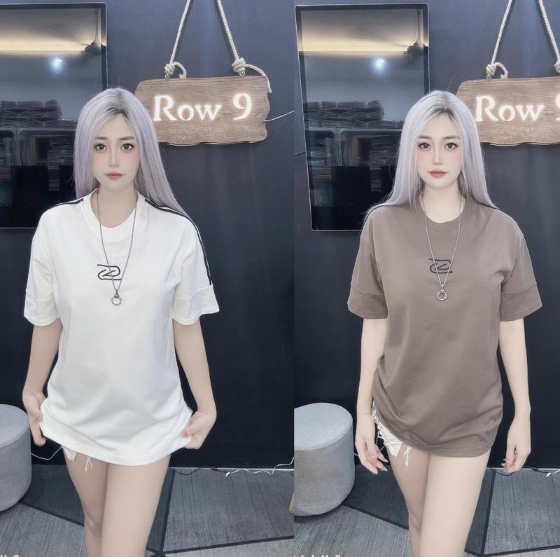 Áo Thun nam nữ Thêu cotton 250 gsm , thương hiệu Row9 mã hàng APR.01
