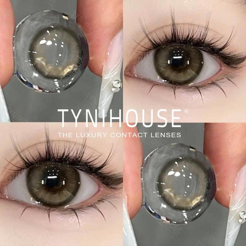 Kính Áp Tròng Lens Mắt NÂU Tây VIA BROWN Giãn Ít Cận [0-6.50] Kèm Khay