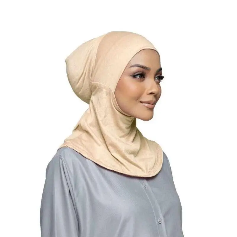 Arab Muslim Inner Hijabs Solid Color Women Scarf Soft Hijab Turban Cover Neck Instant Base Hat Undercaps Headscarf