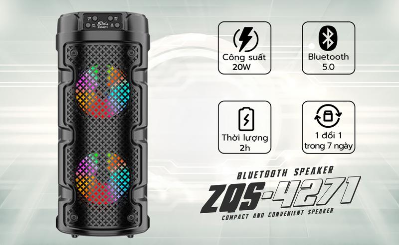 Product Introduction of LOA BLUETOOTH ZQS-4271 LOA CÔNG SUẤT LỚN BASS ĐẬP CỰC CĂNG, PIN TRÂU LÊN ĐẾN 4 TIẾNG PHÙ HỢP VỚI MỌI NHU CẦU 1