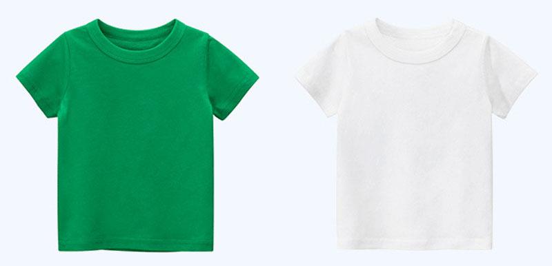 Product Introduction of Kids Plain T Shirt Tops for Child Boys Girls Baby Toddler Solid Blank Cotton Clothes White Black Children Summer Tees 1-8 Years 62