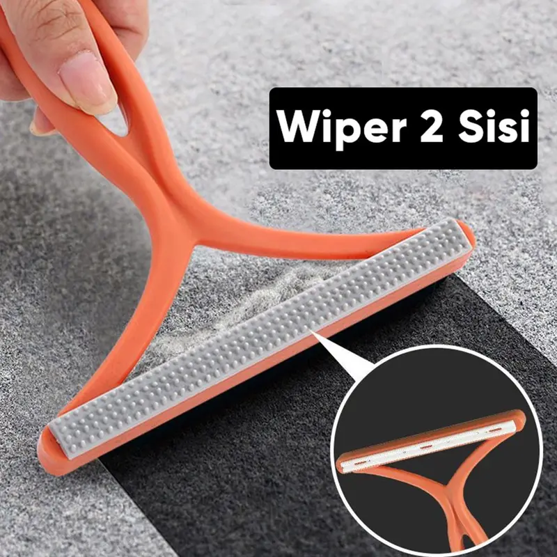 Alat Pembersih Serat Bulu Hewan Pakaian Sofa Kasur Kotoran Debu 2in1 / Sikat Pembersih Bulu Hewan Pet Hair Remover 2in1 0