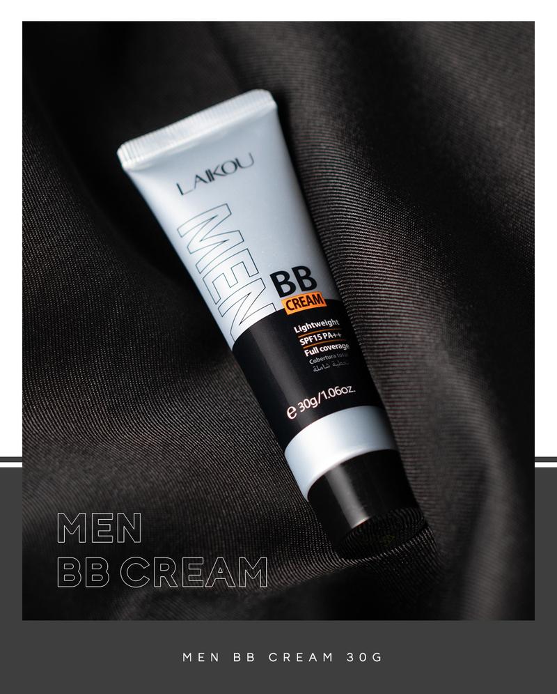 Product Introduction of BB Cream for Men Face Makeup Concealer Foundation Sunscreen Repair Liquid Foundation for Oil Control Brighten Skin Tone 30g Lightweight Waterproof Compact Set Smooth Comfort 12