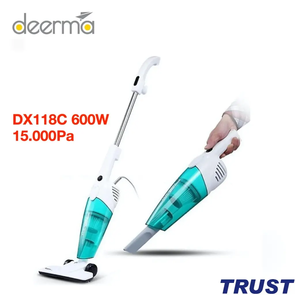 Máy Hút Bụi Cầm Tay  Vacuum Cleaner Deerma DX118C -600W kèm 3 đầu hút Làm Sạch