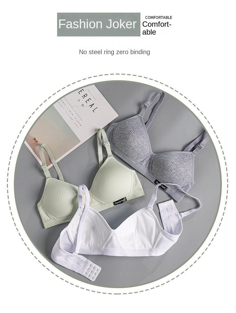 Product Introduction of BUY 1 TAKE 1 Pure Cotton Wireless Gathered Seamless Small Breasts Bra, Basic Women's Minimalist Women's Underwear, Seamless Brassiere Push-up Bra Women's Underwear, Comfortable Seamless Underwear Small Chest Push-up Underwear Top Bra Womenswear Girl 3
