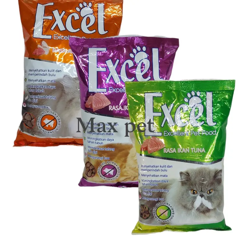 makan pakan kucing cat food murah bagus excel 500 gram fresh pack 3