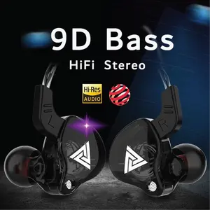 Headset Earphone QKZ AK6 With Mic Original Gaming Extra Headphone Bass Sport Running In Ear KabelAH065