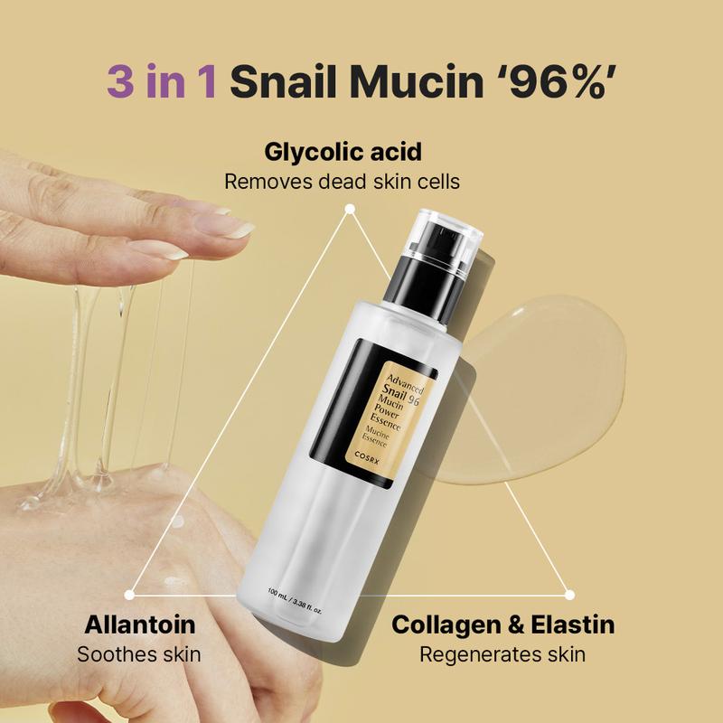 COSRX AHA/BHA,Low PH Good Morning Cleanser,Advance Snail 95 Mucin Essence, Snail 92 All In 1 Cream, Aloe Soothing Sun Cream SPF 50,Propolis Synergy Toner,Salicylic Acid Daily Gentle Cleanser Membersihkan Perawatan Wajah Facial 8