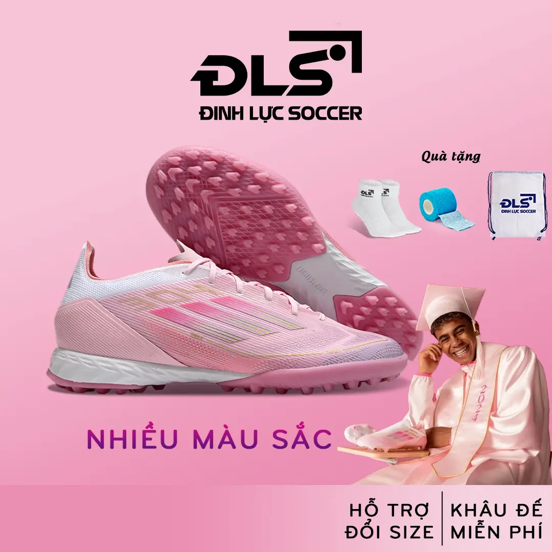 Giày Bóng Đá F50 Elite ĐINH LỰC SOCCER Lưỡi Gà Rời Đế TF, Bám Sân, Upper Mềm, Đệm Êm Ái