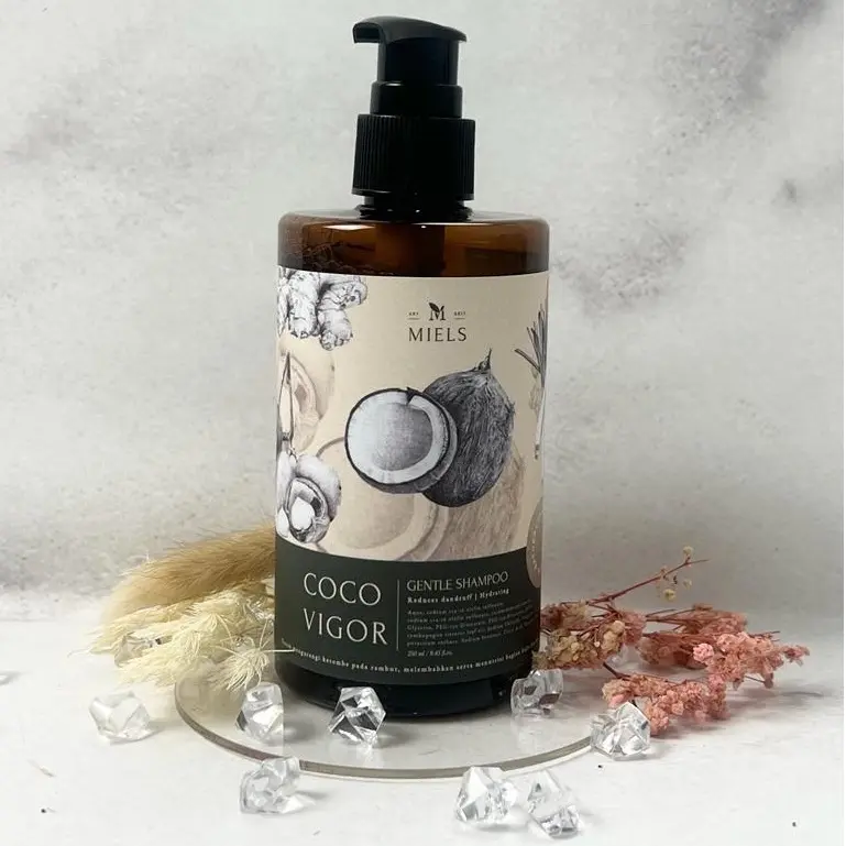 Gentle Shampoo Coco Vigor 250ml Miels Haircare Perawatan Ketombe 0