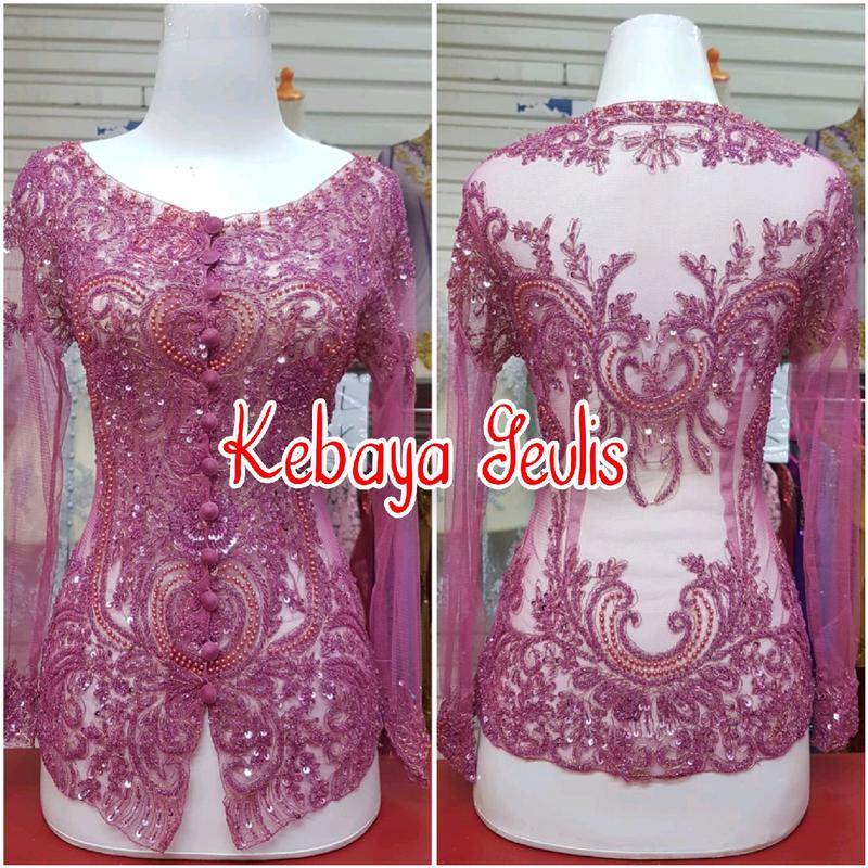 Atasan kebaya pesta kebaya abege kebaya wisuda modern full payet model kerah sabrina free longtorso 1